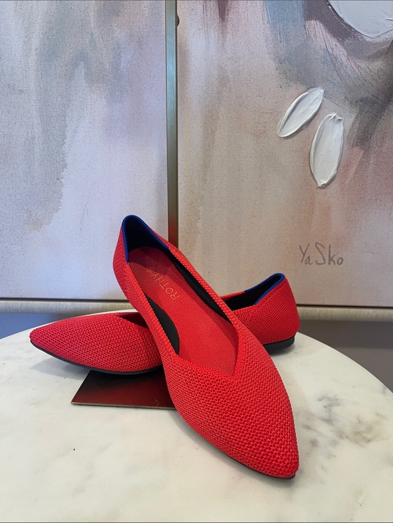 Rothy's Shoes - Rothy's Red Pointed Knit Flats - Size 6m